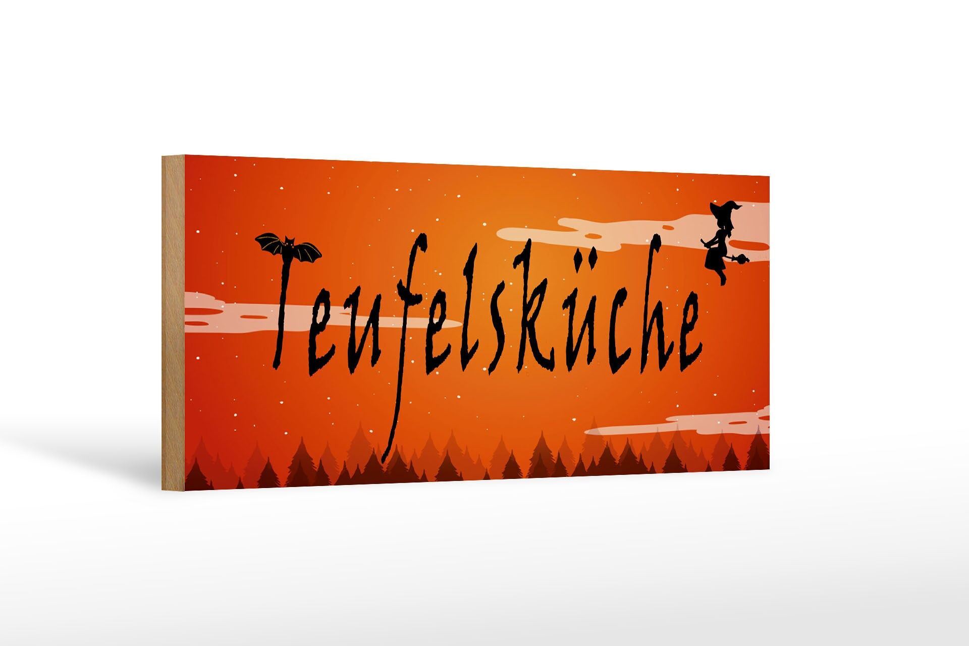 Cartello in legno avviso 27x10 cm cartello cucina del diavolo