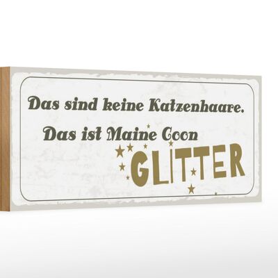 Cartello in legno con scritta 27x10 cm Maine Coon Glitter
