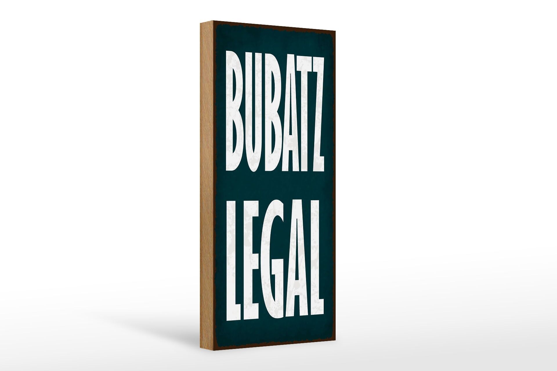 Cartello in legno con la scritta 27x10 cm Bubatz cartello decorativo legale