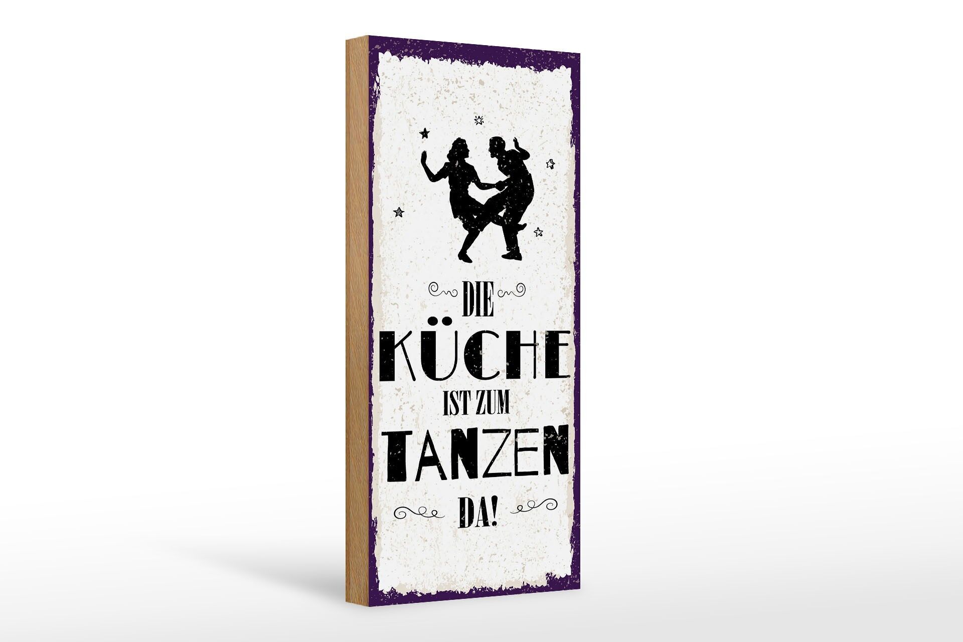 Cartello in legno con scritta 27x10 cm La cucina è per ballare cartello decorativo