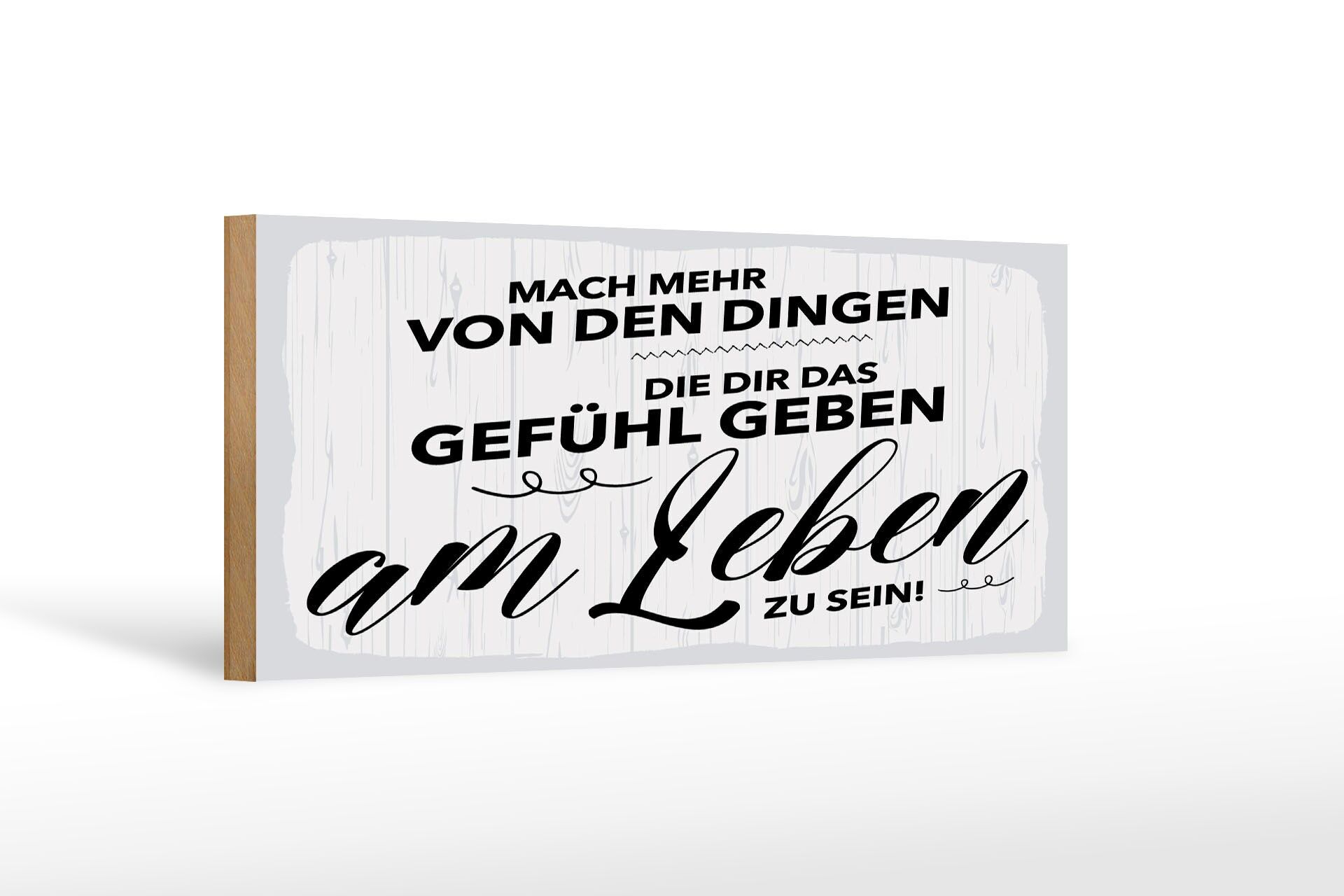 Cartello in legno con scritta 27x10 cm Fai più cose sentendoti vivo cartello decorativo