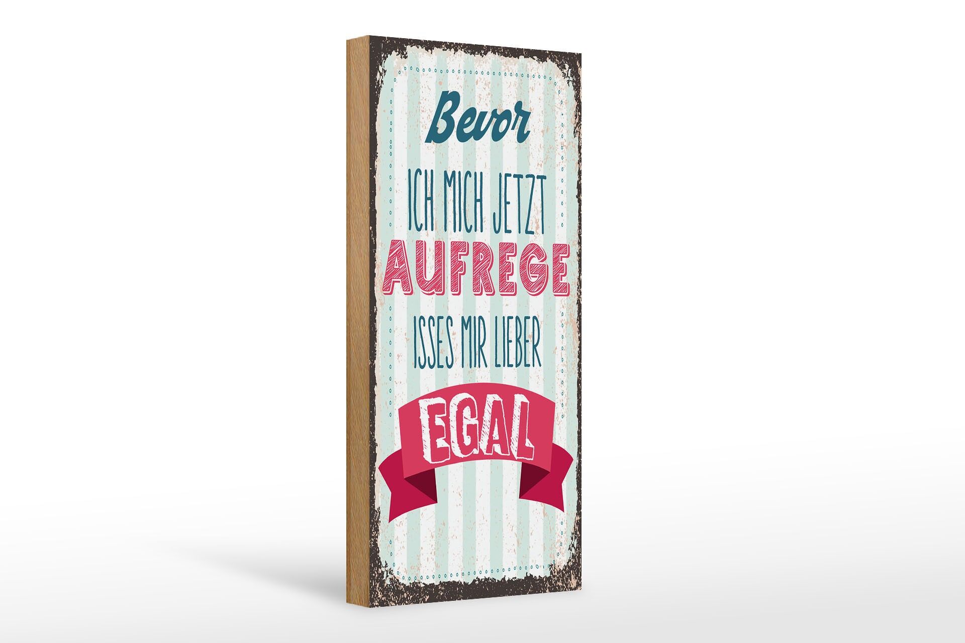 Cartello in legno con la scritta 27x10 cm Prima che mi arrabbi adesso cartello decorativo