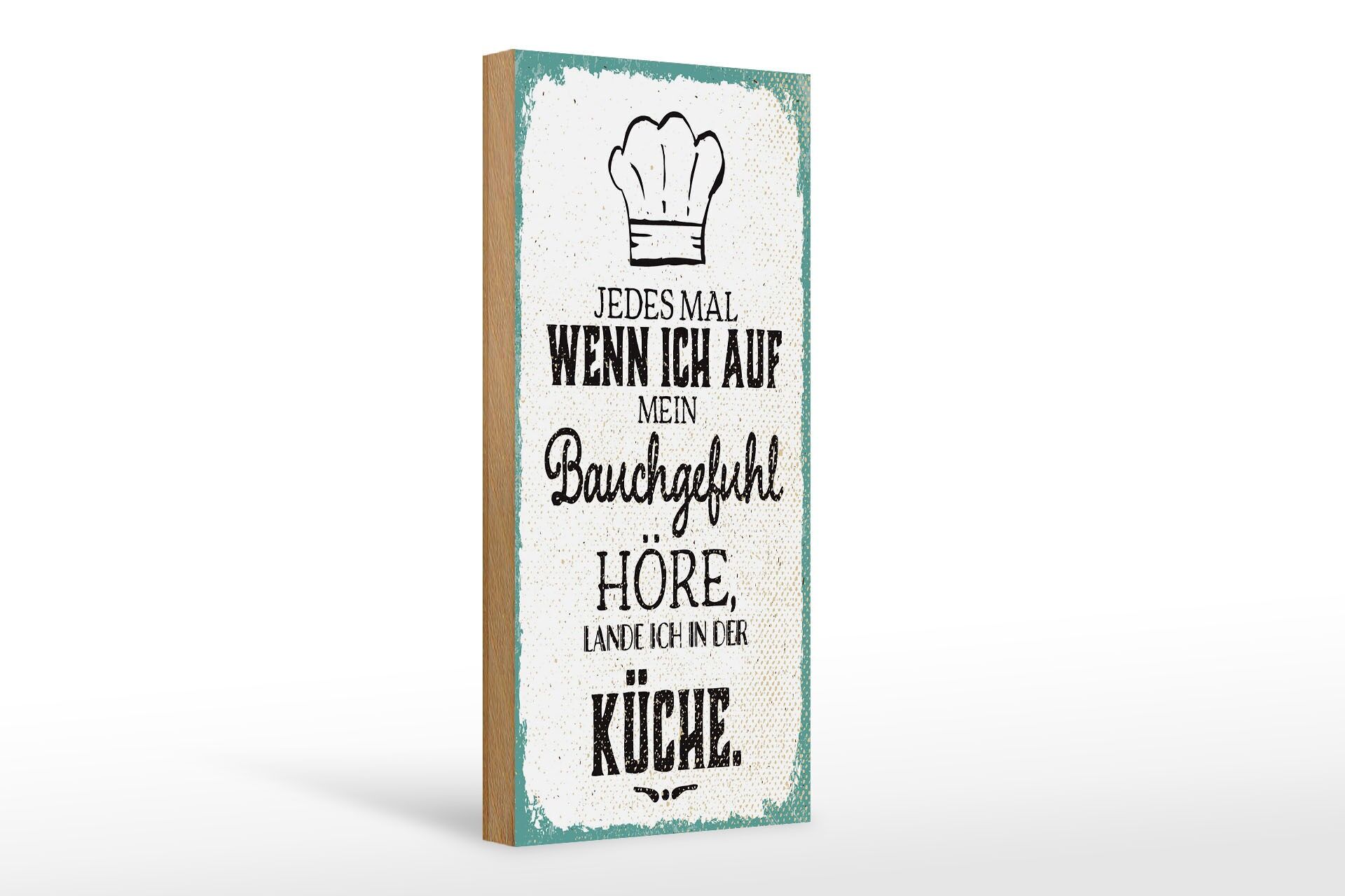 Cartello in legno con la scritta 27x10 cm se ascolto il mio istinto finisco in cucina