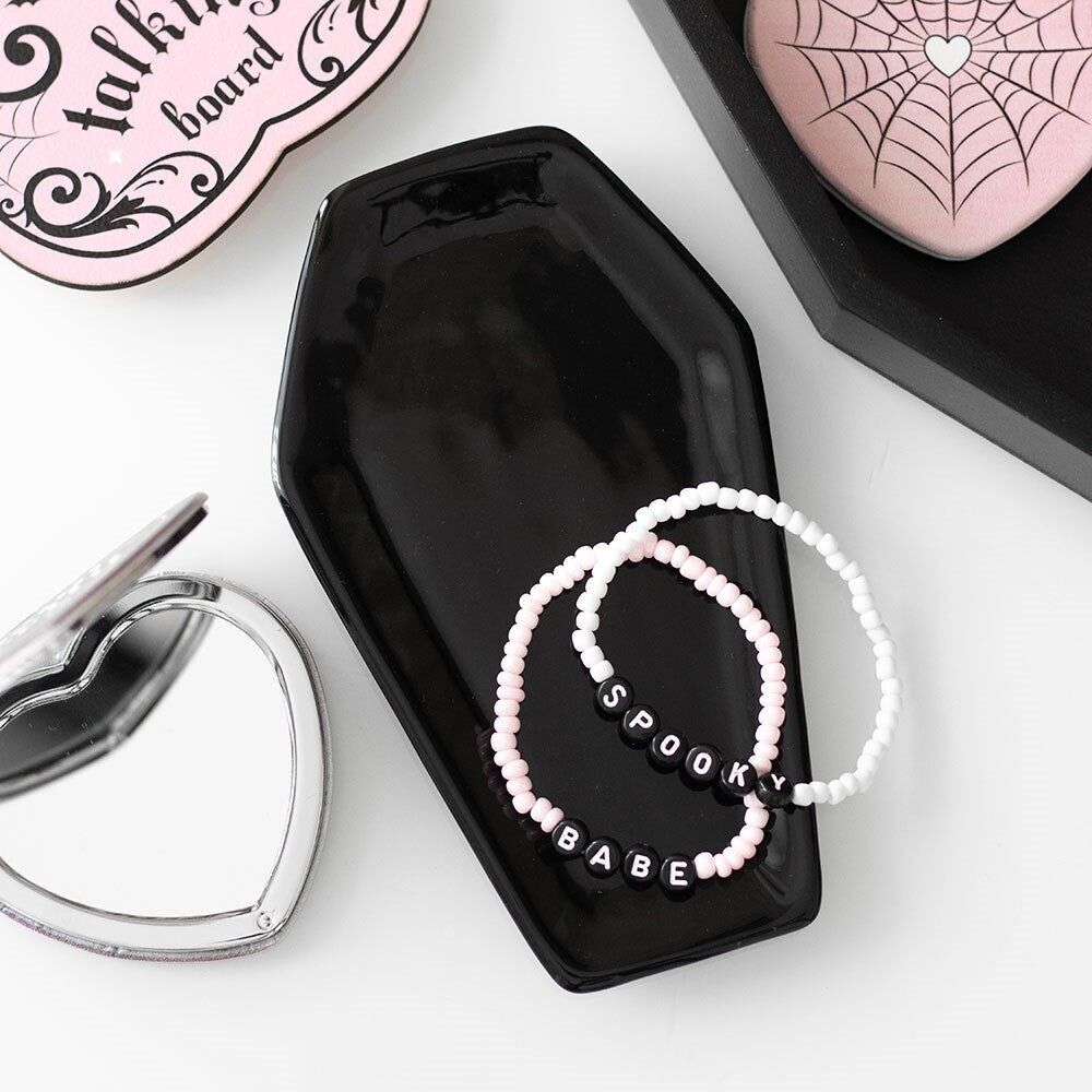 Schwarzes Sarg-Schmucktablett