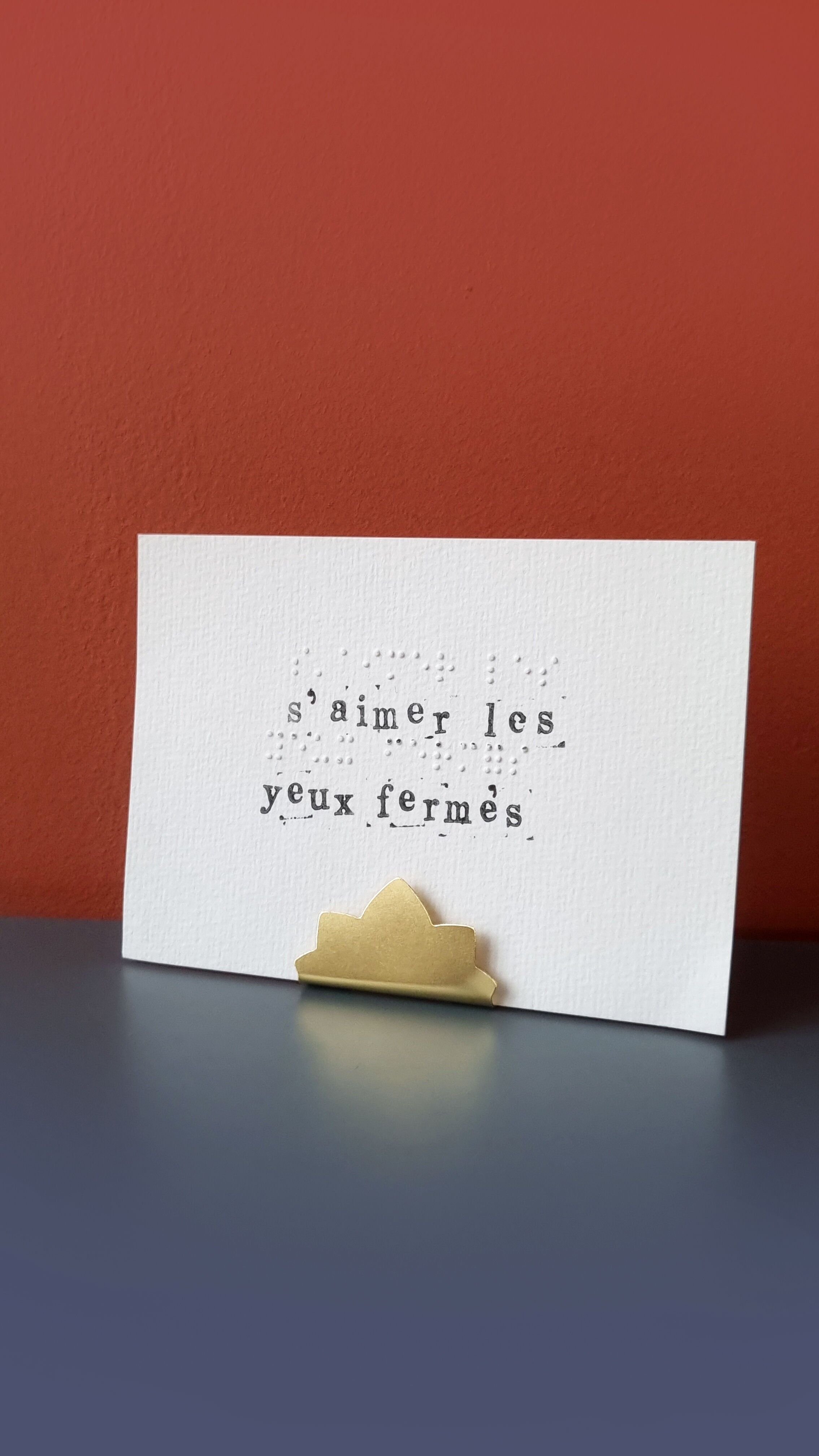 Porta biglietti o porta foto in ottone (3x4,5 cm) - Decorazione per riporre oggetti