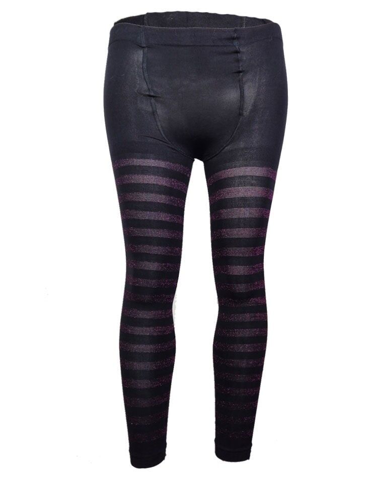 Collant Black Tutu charmed 50 denari con lurex a righe viola A903R