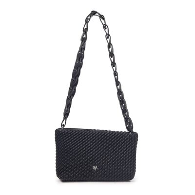 Borsa a tracolla Mika in pelle vegana nera