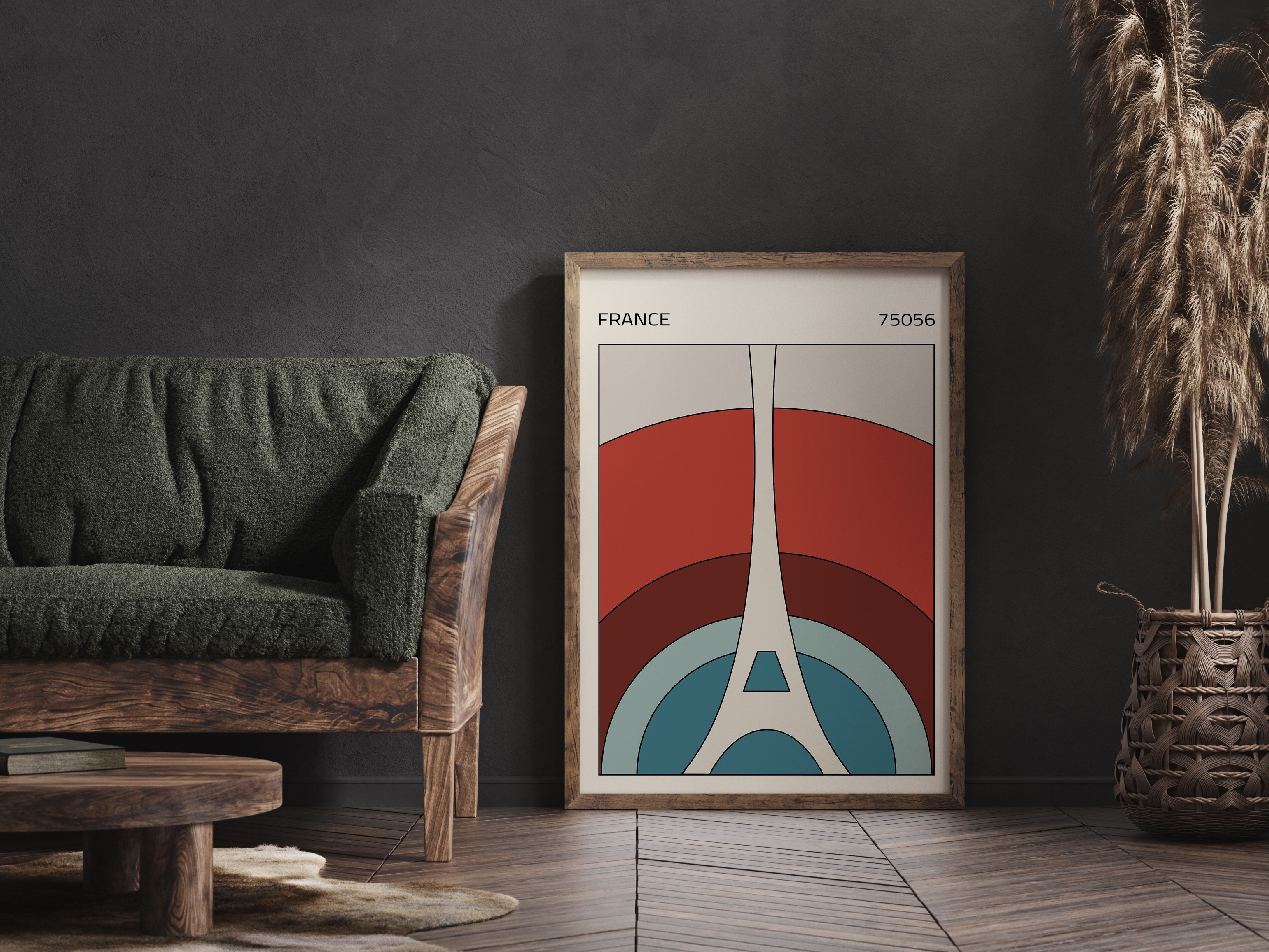 Poster Francia - Design d'interni minimalista