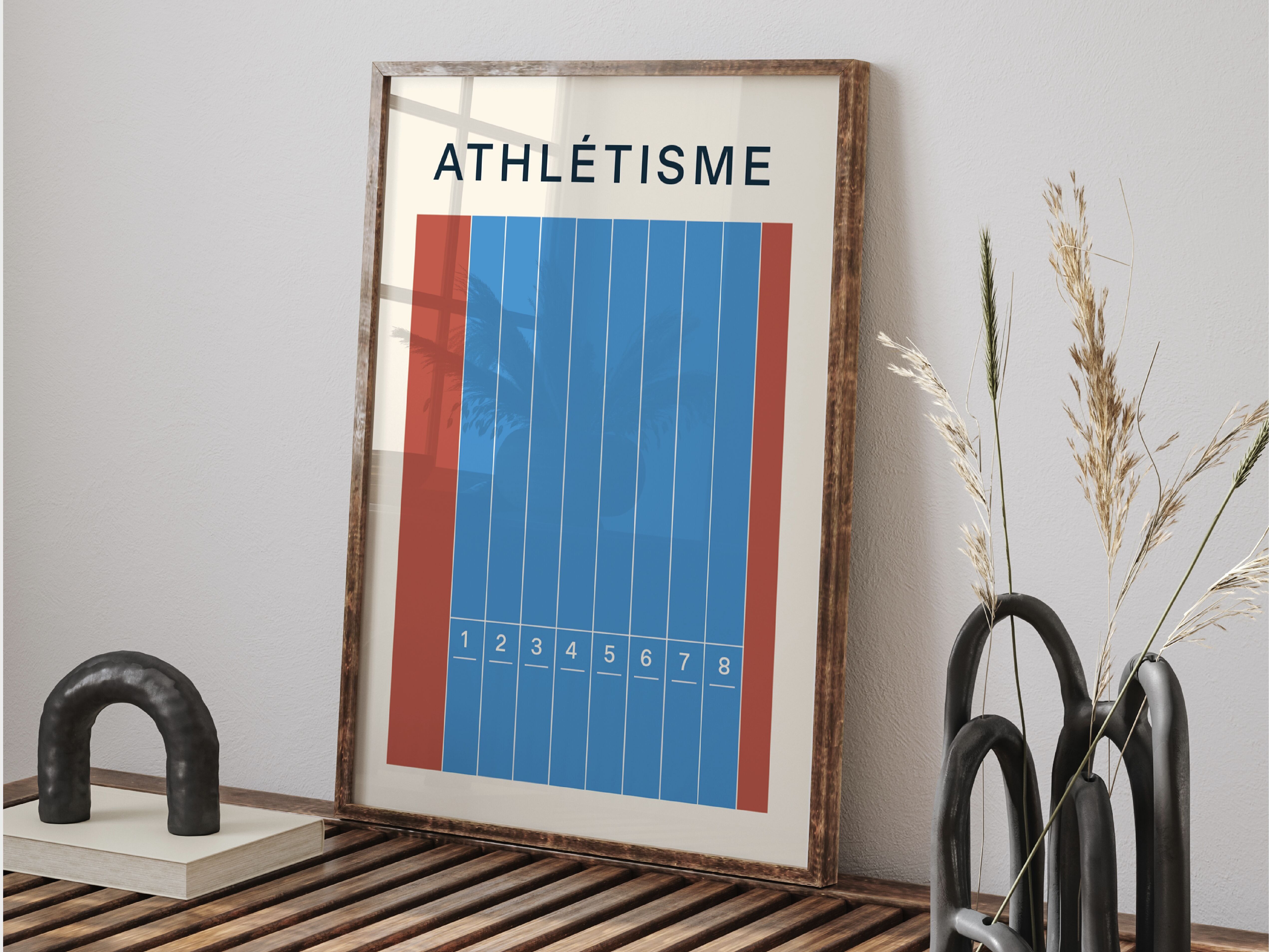 Affiche Athlétisme - Poster sport minimaliste
