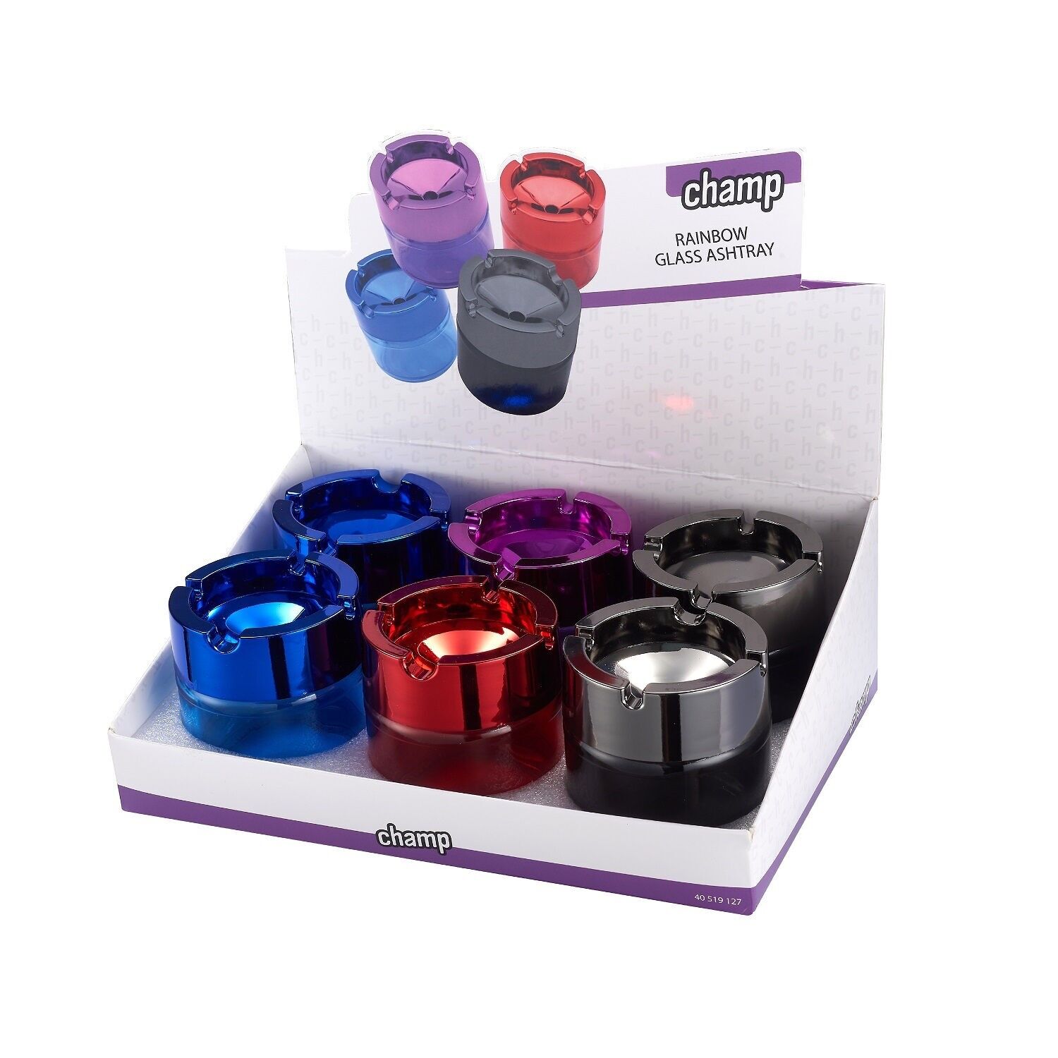 Posacenere in vetro arcobaleno