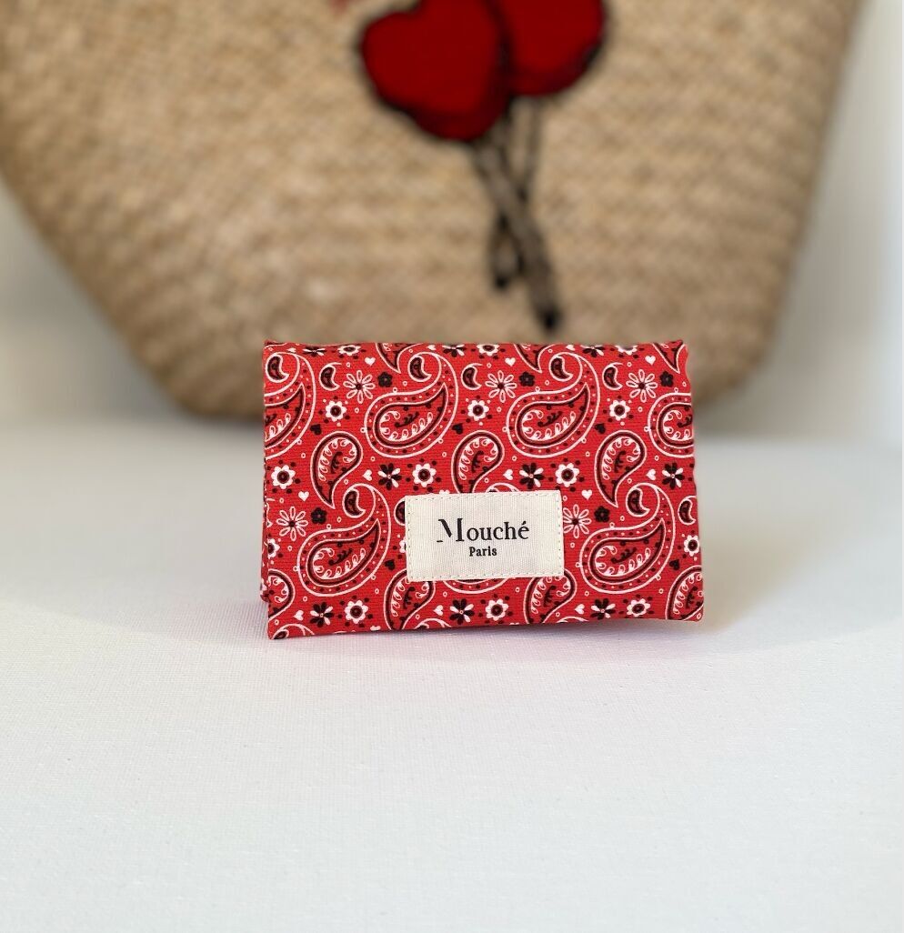 L'ESSENTIELLE BANDANA POUCH - bolsa con 2 pañuelos en tejido 100% algodón GOTS