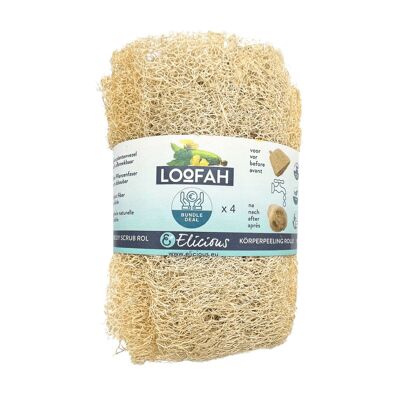 Luffa biodegradabile – Confezione risparmio 4 rotoli scrub corpo