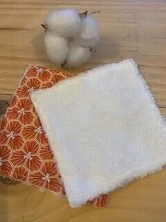 Confezione da 4 salviette esagonali arancioni