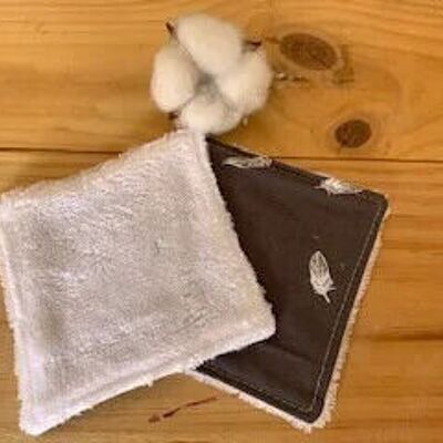 Paquete de 4 toallitas de plumas grises