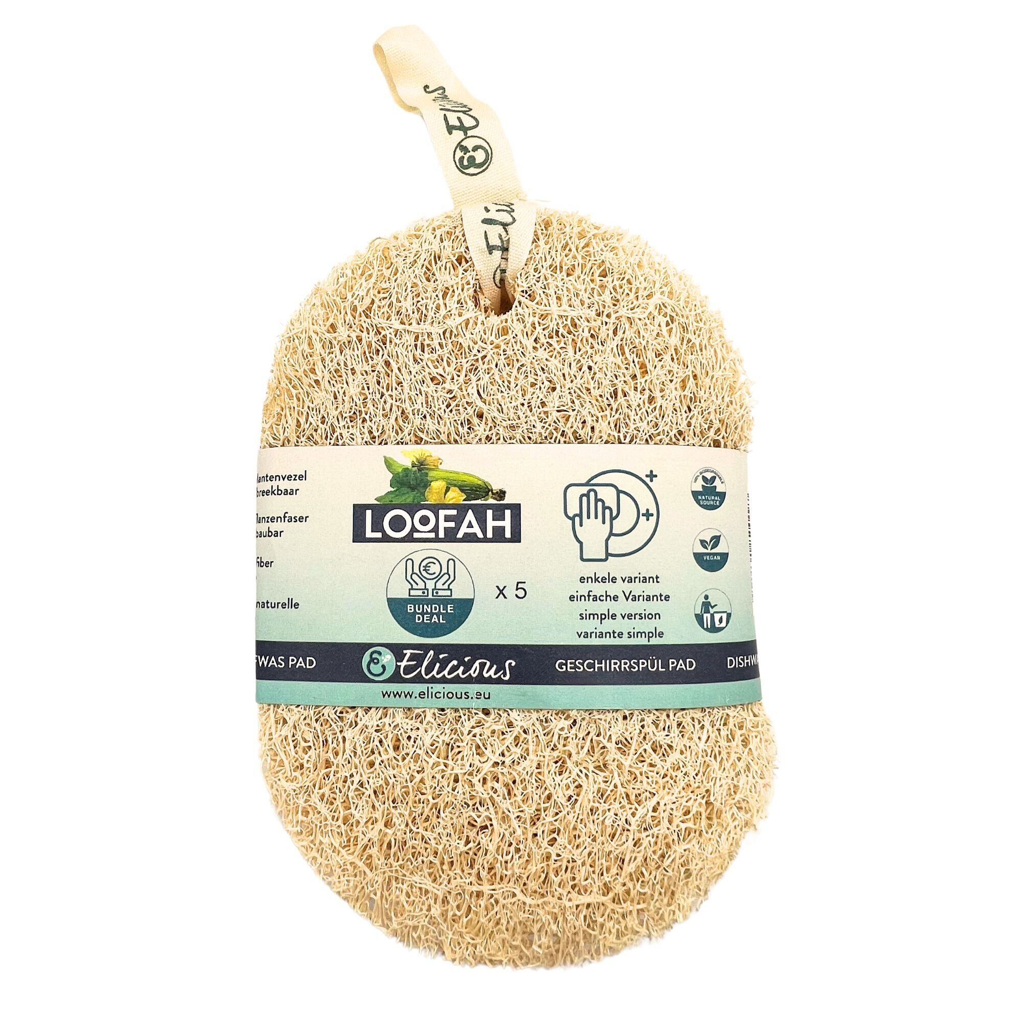 Biodegradable Loofah - Value Pack 5x Single Dishwashing Pad