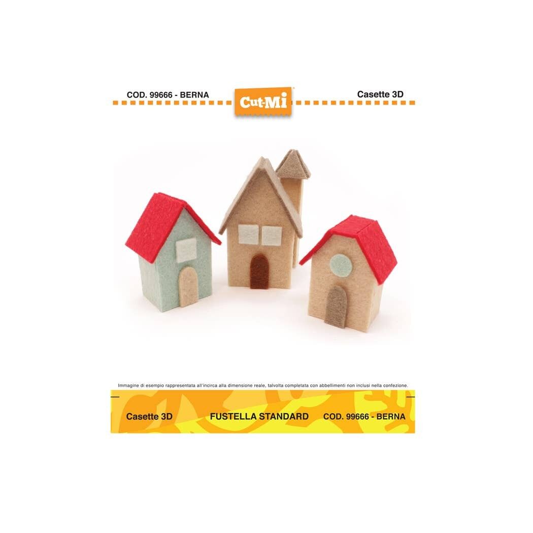 Fustella alta con lame in acciaio Cut-Mi Casette 3-D