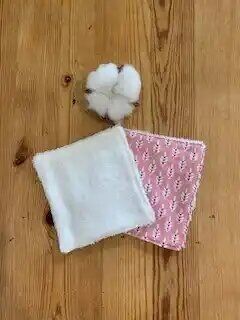 Packung mit 4 rosa und weißen Epi-Tüchern