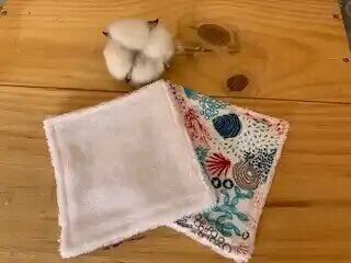 Packung mit 4 Tüchern mit Korallenmuster