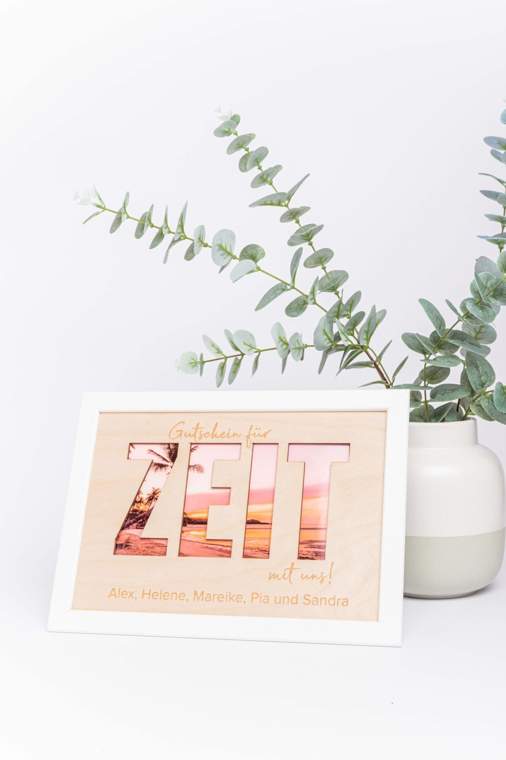 Gutschein für ZEIT / Gutschein mit persönlicher Gravur / Zeit schenken zum Geburtstag, Jubiläum oder Weihnachten / Individuelles Geschenk