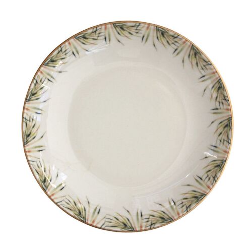 Porcelain Pasta Bowl - Rochelle Series, Palm - 25cm Diameter x 4cm Depth