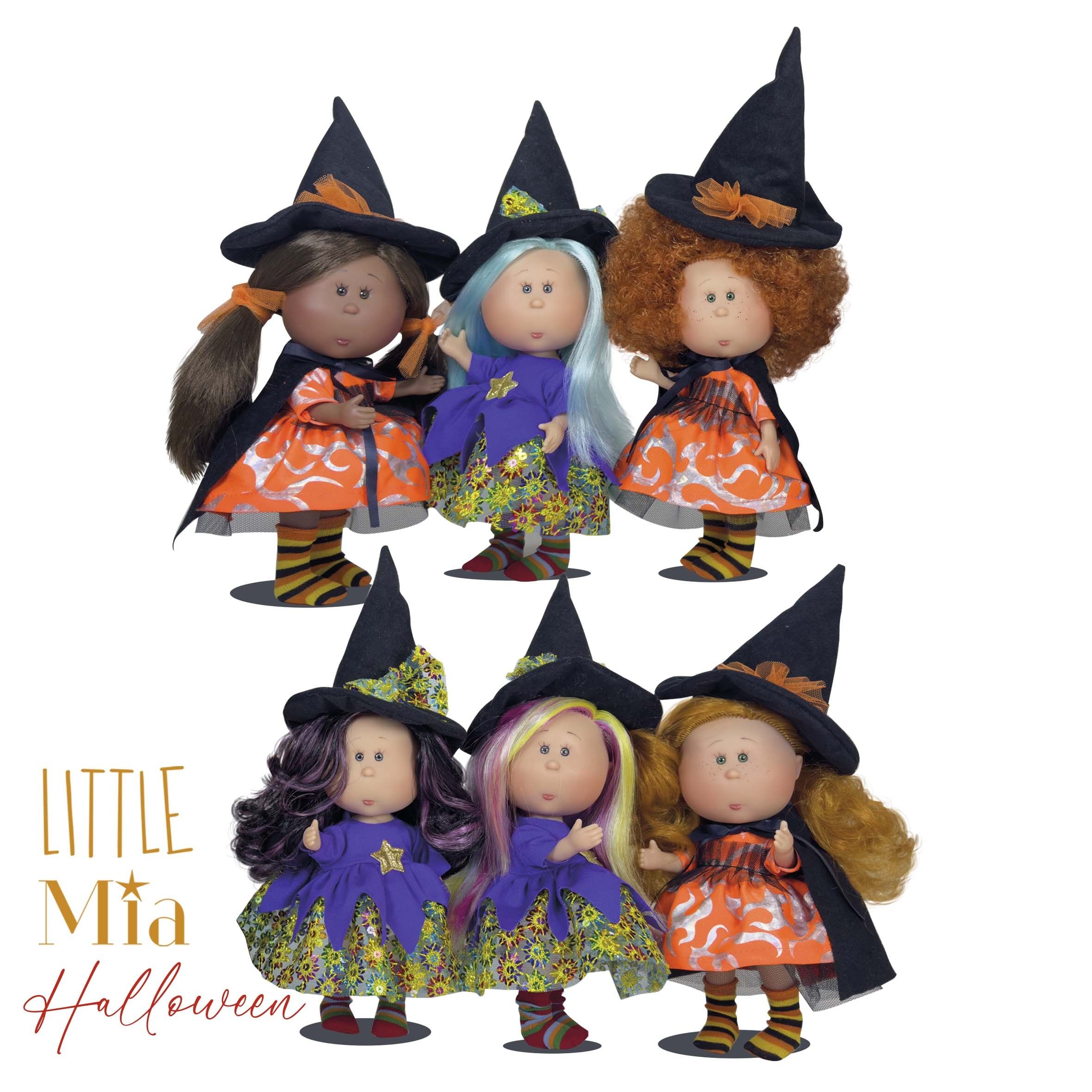 ESPOSITORE PER BAMBOLE DI HALLOWEEN LITTLE MIA, 8 UNITÀ.