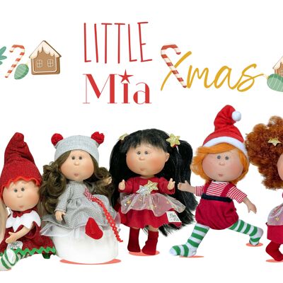 BAMBOLA DA ESPOSIZIONE LITTLE MIA XMAS 8 UNITÀ