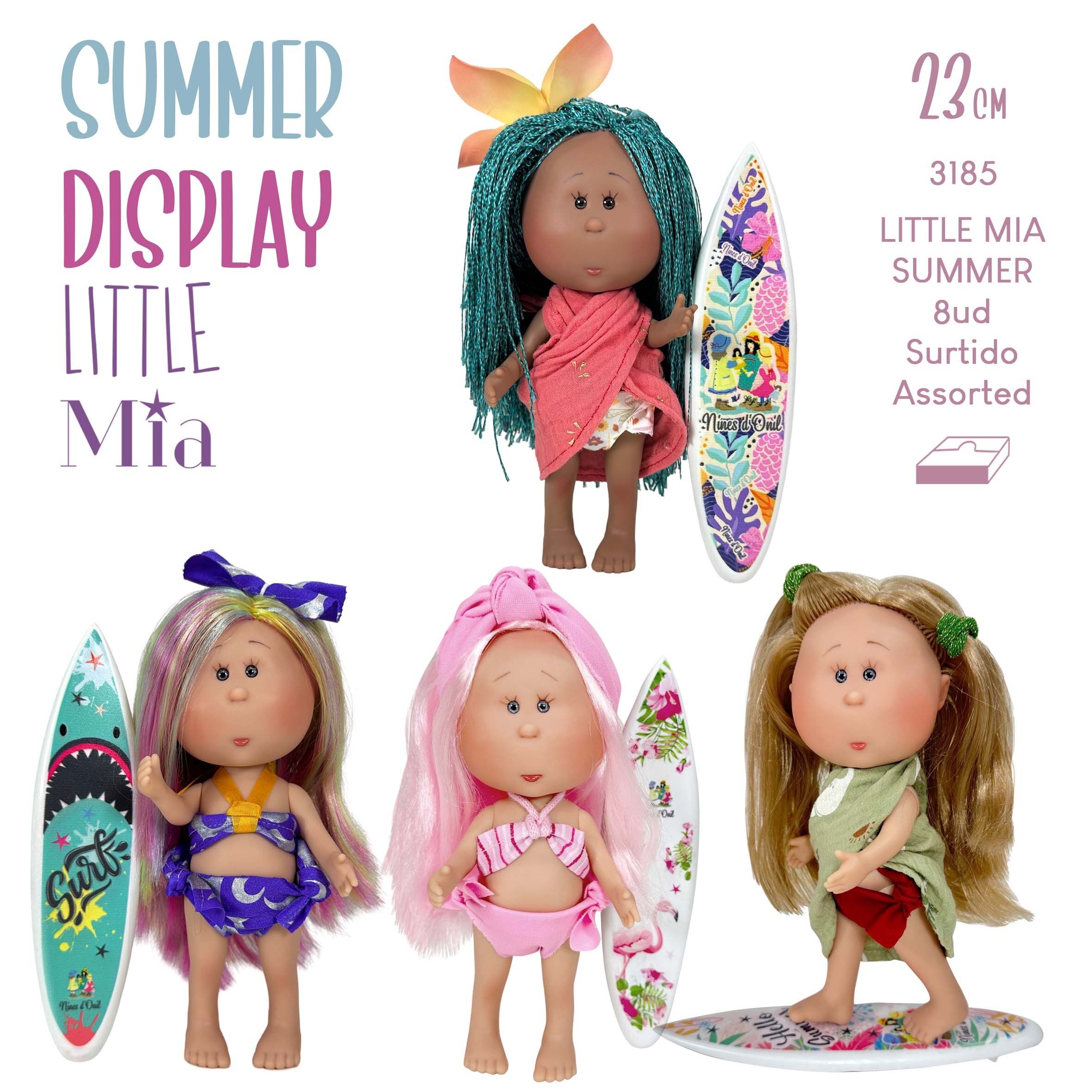 BAMBOLA DA ESPOSIZIONE LITTLE MIA SUMMER 8 UNITÀ