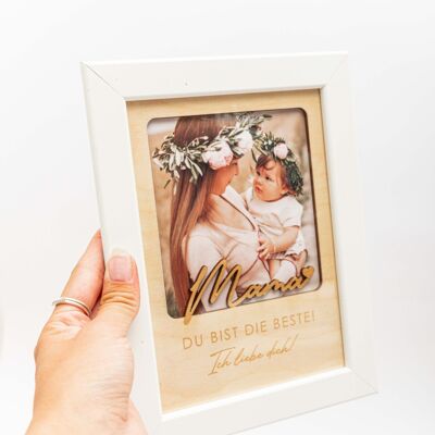 Cuadro de madera Mejor Mamá con marco / Mejor Mamá – Te amo