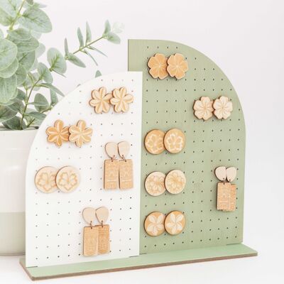 Earring holder / wooden jewelry organizer / wooden jewelry storage / jewelry stand