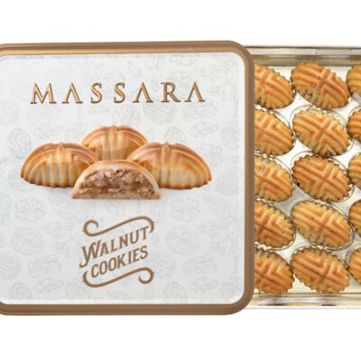 Biscuits aux noix Massara, emballage métallique 400 g
