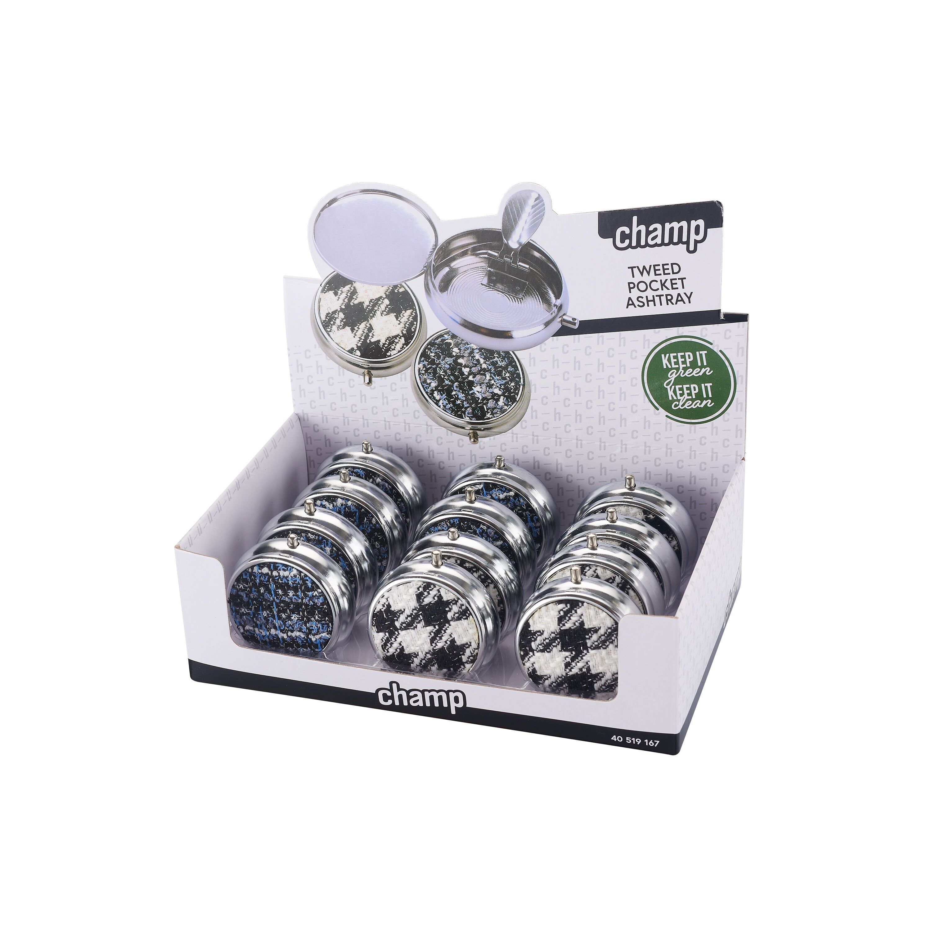 Cenicero de bolsillo de tweed