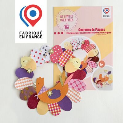 KIT CRÉATIF- Fabrique ta couronne décorative en papier pour Pâques