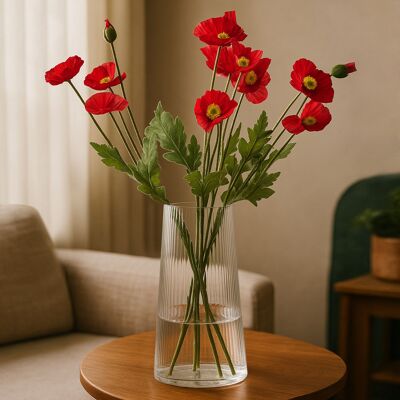 Vase en verre transparent Empire - Grand vase à fleurs