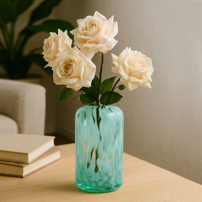 Vase en verre vert lave - Vase décoratif