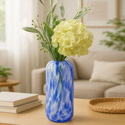 Vase en verre bleu lave - Vase décoratif