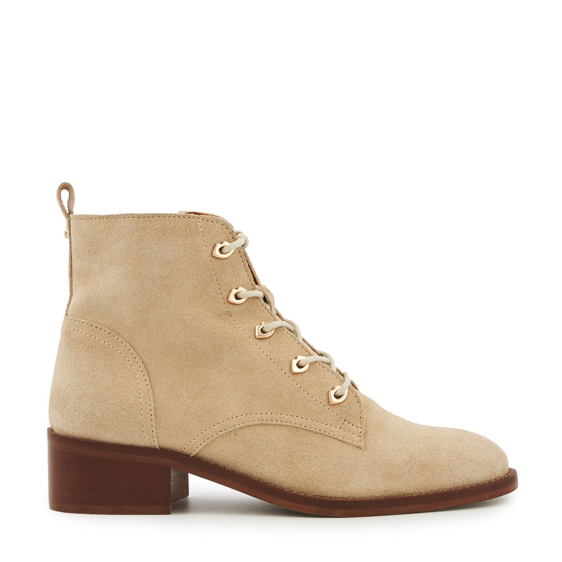 Wanda-Leather Suede Cream