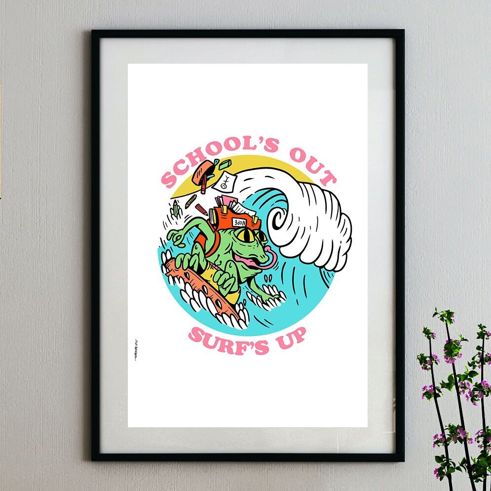 School's out, Surf's up - print - papier texturé 320g