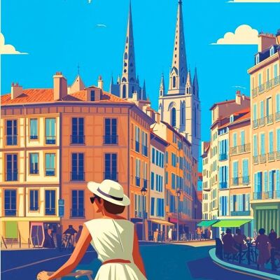 Poster di Bayonne - Stile retrò e vintage