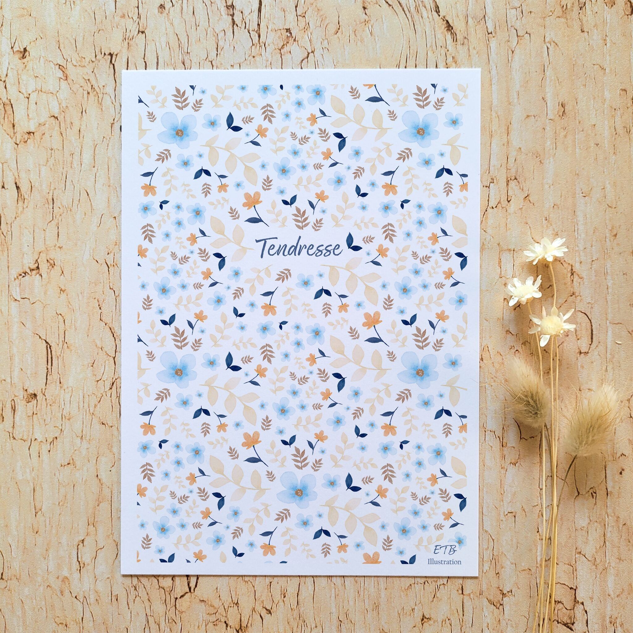 Biglietto di auguri · "Libertà blu" · Tenerezza