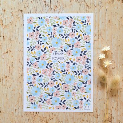 Carte de vœux · "Liberty charmant" · Flower Power
