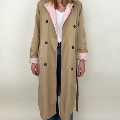 REVERSIBLE TRENCH COAT WITH BELT (3557)
