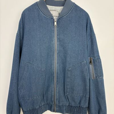 BLOUSON BOMBER EN JEAN-3563