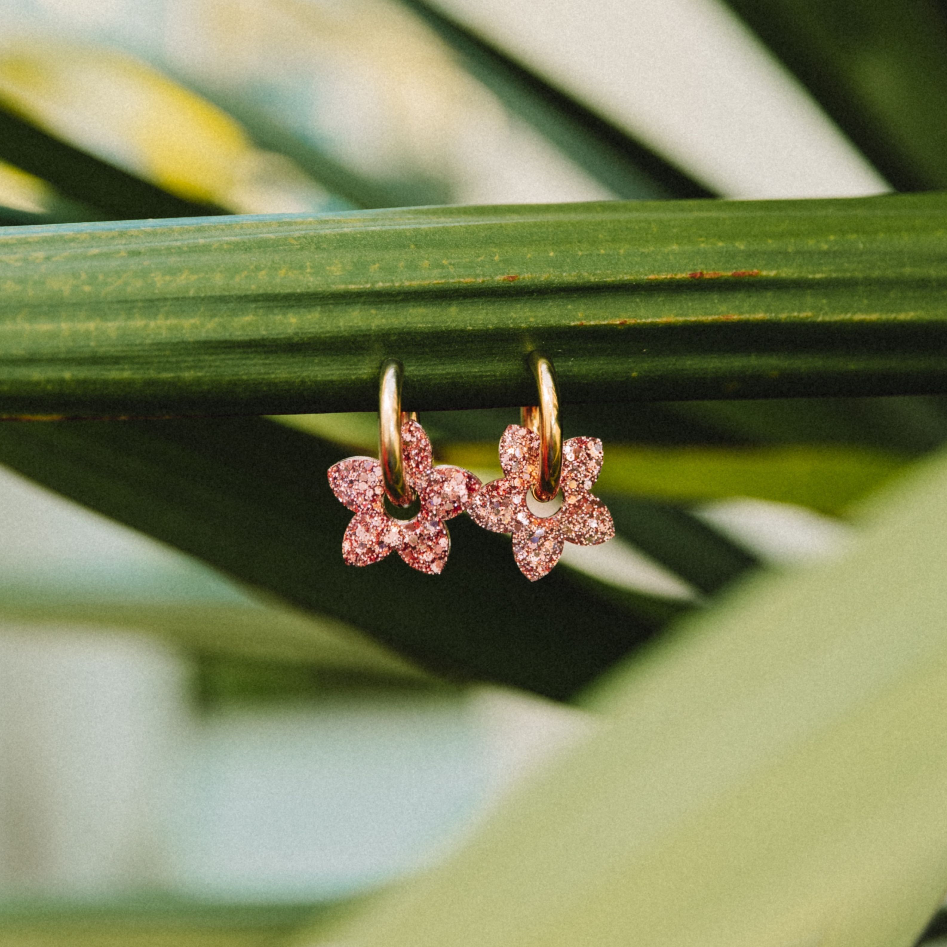 Tiare Champagne Rosé Hoop Earrings