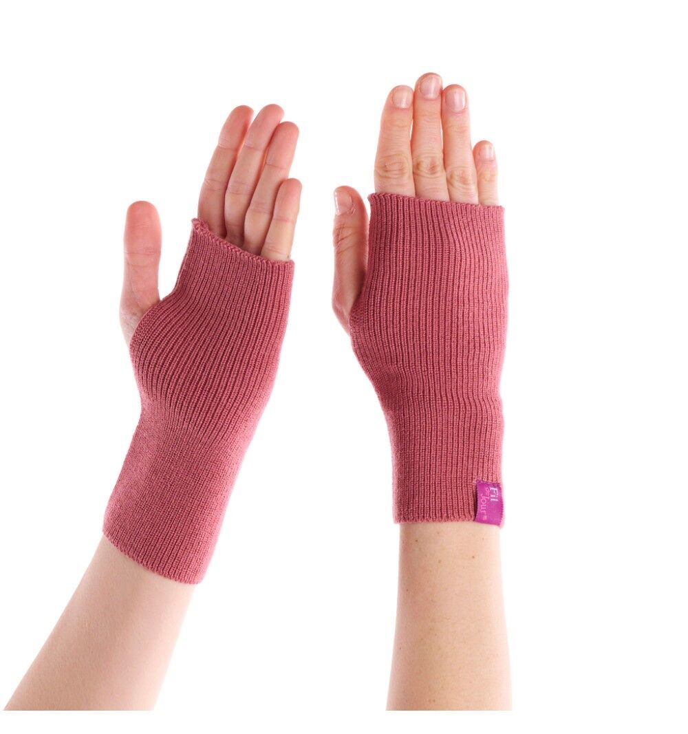 Guantes sin dedos de color rosa