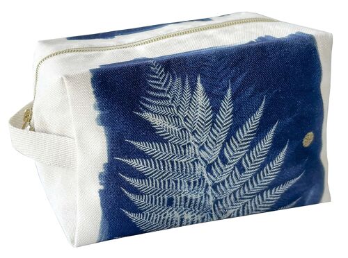 Trousse cube Fougère Bleu 22 x 14 x 10,5