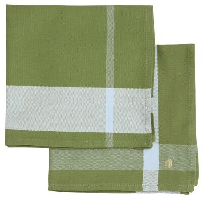 Lot de 2 serviettes de table La nonna Pistacchio 40 x 40