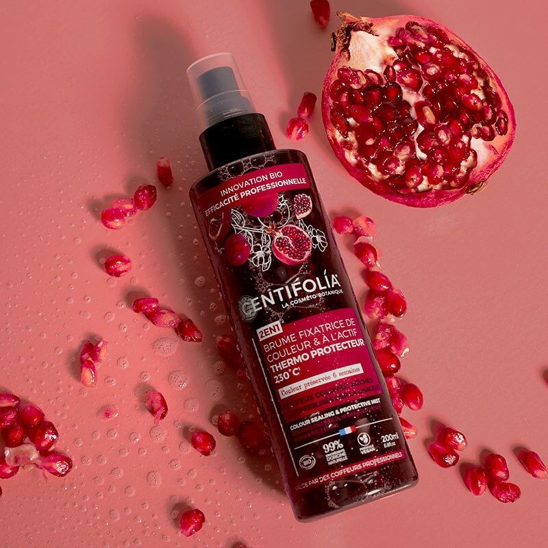 Color fixing mist with thermo-protective active ingredient 230°C