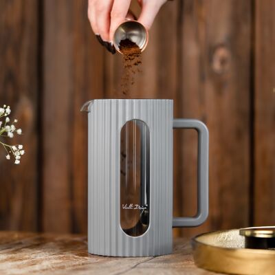 Cafetière et théière 1000 ml LIVIO gris or 1067