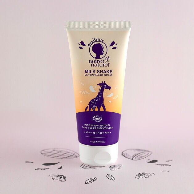 Natural Hair Styling Milk for Children MILK SHAKE - No-rinse, Moisturizing, Multi-purpose - Black Ô naturel