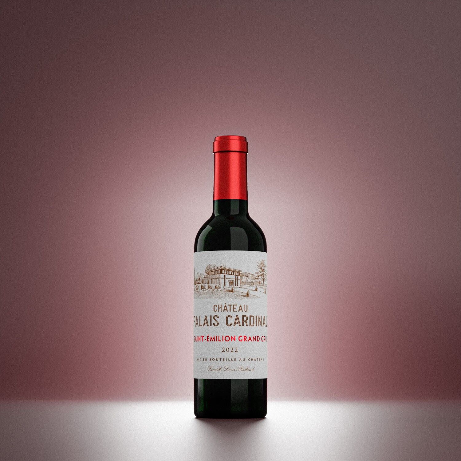 Half-bottle of Saint-Émilion Grand Cru red wine – Château Palais Cardinal – 2022 – 37.5 cl